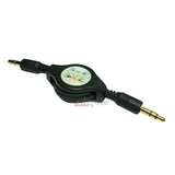 Skque black 3.5mm Aux Cable Retract Adapter