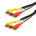 Monoprice 102196 3-Feet Triple RCA Stereo Video Dubbing Composite Cable (3 x RG59U Cable )