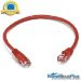 Monoprice 1FT 24AWG Cat6 550MHz UTP Ethernet Bare Copper Network Cable - Red