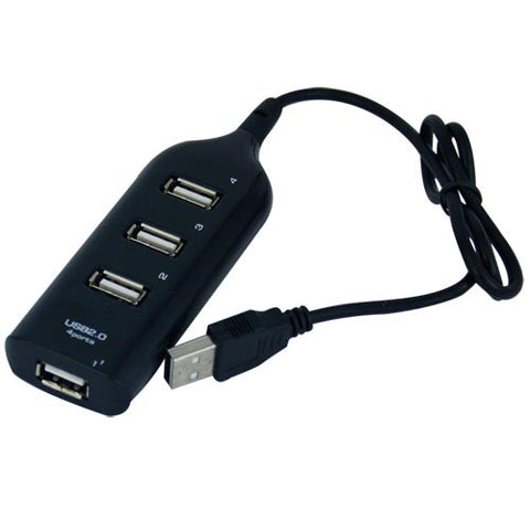 NEW 4 PORT HIGH SPEED MINI USB 2.0 HUB 4 LAPTOP PC [PC]