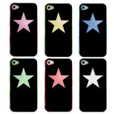 Skque Sense 6 Color Flashing LED Case Cover for Apple iPhone 4 4S, Black