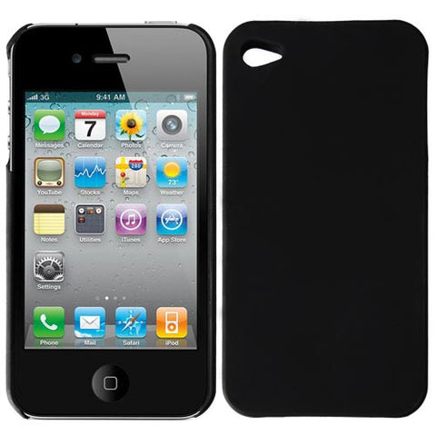 Skque Black Rubberized hard Case Cover for Apple iPhone 4S - Hard shell