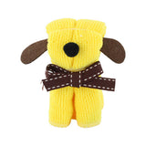 Skque Mini Dog Shape Cute Lovely Bathing Towel Washcloth-color in yellow