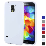 Skque&reg; Soft Gel S Line Wave Shape TPU Skin Protector case Cover for SamSung Galaxy S5