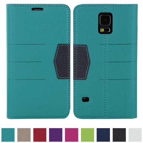 Skque&reg; Flip Magnetic PU Leather TPU Protector case Wallet for SamSung Galaxy S5