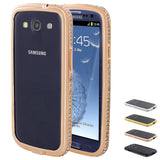 Skque&reg; Aluminum Frame with Bling CryStal RhineStone Bumper case Cover for SamSung Galaxy S3 I9300