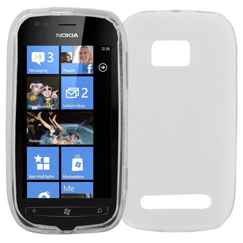 Skque TPU Skin Protector Case Cover for Nokia Lumia 710, Case in Clear