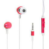 Skque 3.5mm Remote Mic Metal Earphone for iPhone 3G/3GS/4G/4S-color in red