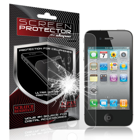 Skque&reg; Premium Ballistic Slim Tempered Glass Film Screen Protector for Apple iPhone 4/4S(9H Hardness 0.33mm Thin)