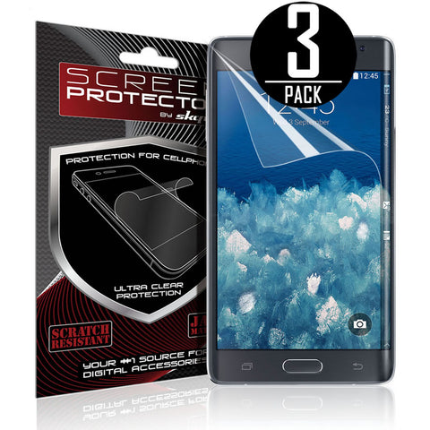 Galaxy Note Edge Screen Protector, [Edge Not Covered] Skque&reg; HD Clear Anti Scratch Screen Protector for Samsung Galaxy Note Edge,3 Packs