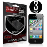 Skque&reg; Transparent Clear Screen Protector for iPhone 4 4G HD with Lint Cleaning Cloth - 3 Pack