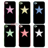 Skque Sense 6 Color Flashing LED Case Cover for Apple iPhone 4 4S, Black