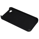 Skque Black Rubberized hard Case Cover for Apple iPhone 4S - Hard shell