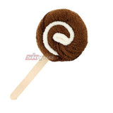 Skque Mini Lollipop Shape Cute Bathing Towel Washcloth-color in brown