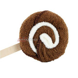 Skque Mini Lollipop Shape Cute Bathing Towel Washcloth-color in brown