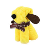 Skque Mini Dog Shape Cute Lovely Bathing Towel Washcloth-color in yellow