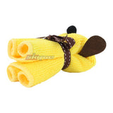 Skque Mini Dog Shape Cute Lovely Bathing Towel Washcloth-color in yellow