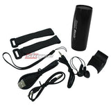 Skque Aluminum Mini Portable Music MP3 Player Speaker with FM Radio, Micro SD, Bike Mount, Black