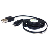 Micro USB Retractable Black