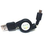 Micro USB Retractable Black