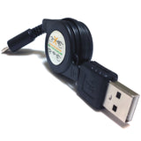 Micro USB Retractable Black