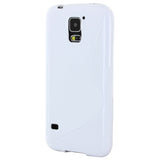 Skque&reg; Soft Gel S Line Wave Shape TPU Skin Protector case Cover for SamSung Galaxy S5