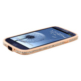 Skque&reg; Aluminum Frame with Bling CryStal RhineStone Bumper case Cover for SamSung Galaxy S3 I9300