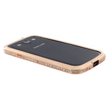 Skque&reg; Aluminum Frame with Bling CryStal RhineStone Bumper case Cover for SamSung Galaxy S3 I9300