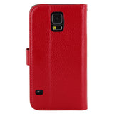 Skque&reg; Flip Folio Magnetic Leather PC Protector case Wallet for SamSung Galaxy S5