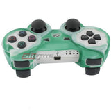 Skque Silicone Soft Protective Case Cover for Sony PlayStation 3 Controller, Camo Pattern, Green, White