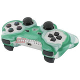 Skque Silicone Soft Protective Case Cover for Sony PlayStation 3 Controller, Camo Pattern, Green, White