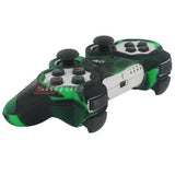 Skque Silicone Soft Protective Case Cover for Sony PlayStation 3 Controller, Camo Pattern, Black, Green