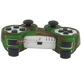 Skque Silicone Soft Protective Case Cover for Sony PlayStation 3 Controller, Camo Pattern, Brown, Green