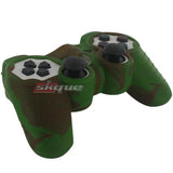 Skque Silicone Soft Protective Case Cover for Sony PlayStation 3 Controller, Camo Pattern, Brown, Green