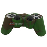 Skque Silicone Soft Protective Case Cover for Sony PlayStation 3 Controller, Camo Pattern, Brown, Green