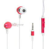 Skque 3.5mm Remote Mic Metal Earphone for iPhone 3G/3GS/4G/4S-color in red