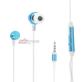 Skque 3.5mm Remote Mic Metal Earphone for iPhone 3G/3GS/4G/4S-color in blue