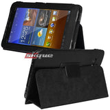 Skque Black Leather Case for Samsung Galaxy Tab 7.0 Plus P6210 P6200