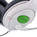 Skque White Microphone Stereo Headset for Xbox 360